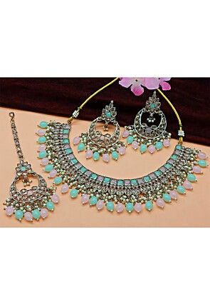 Stone Studded Choker Necklace Set