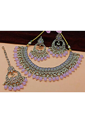 Stone Studded Choker Necklace Set