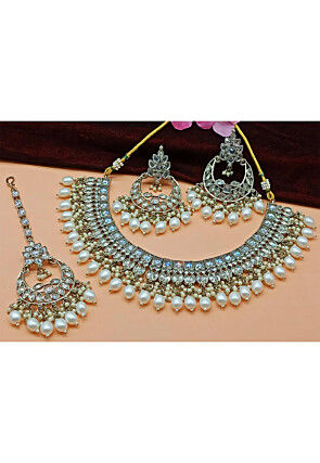 Stone Studded Choker Necklace Set