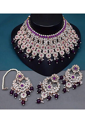 Stone Studded Choker Necklace Set