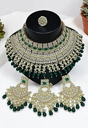 Stone Studded Choker Necklace Set