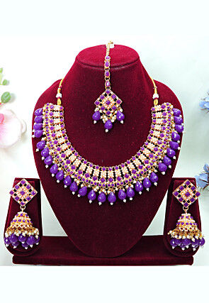 Stone Studded Choker Necklace Set