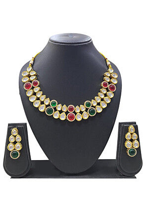 Stone Studded Choker Necklace Set