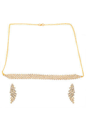 Stone Studded Choker Necklace Set