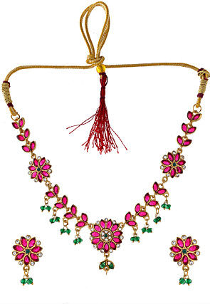 Stone Studded Choker Necklace Set