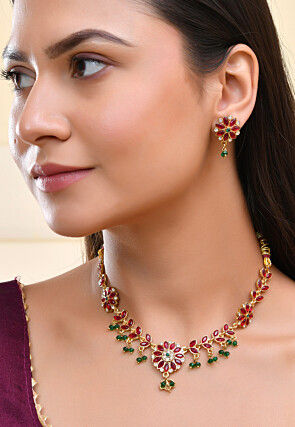 Stone Studded Choker Necklace Set