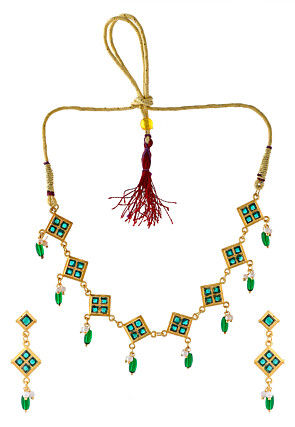 Stone Studded Choker Necklace Set