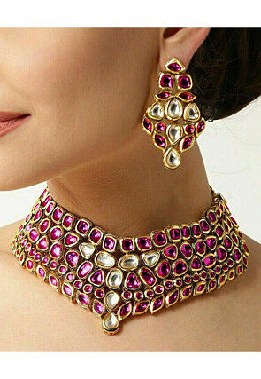 Stone Studded Choker Necklace Set
