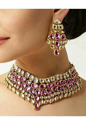 Stone Studded Choker Necklace Set