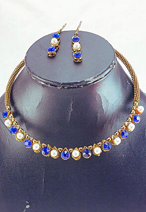 Stone Studded Choker Necklace Set