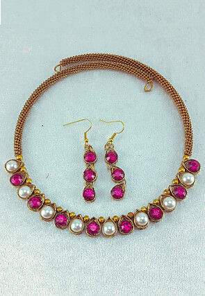 Stone Studded Choker Necklace Set