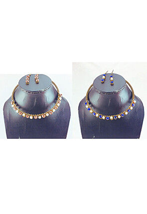 Stone Studded Combo Choker Necklace Set