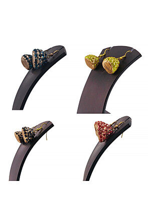 Stone Studded Combo Jhumka Style Earrings