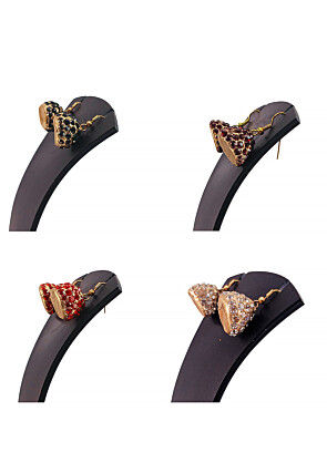 Stone Studded Combo Jhumka Style Earrings