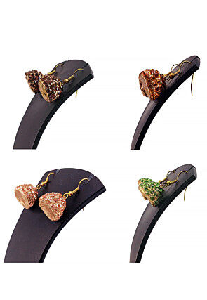 Stone Studded Combo Jhumka Style Earrings