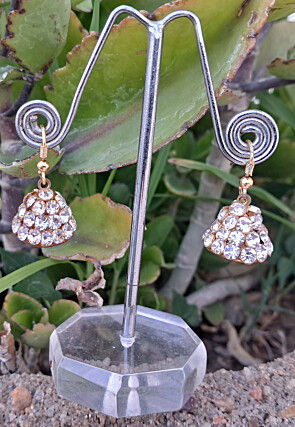 Stone Studded Jhumka Style Earrings