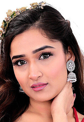 Stone Studded Jhumka Style Earrings