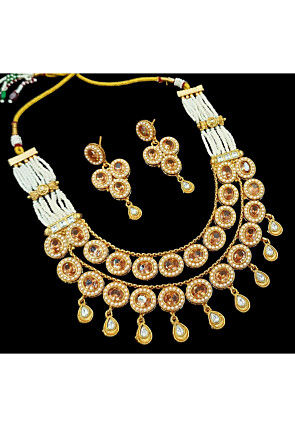 Stone Studded Layered Necklace Set