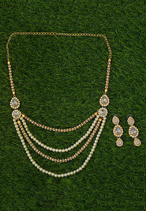 Stone Studded Layered Necklace Set