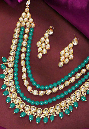 Stone Studded Layered Necklace Set