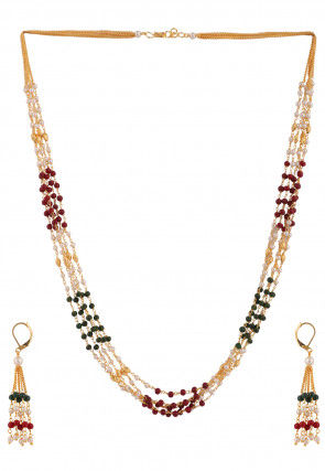 Stone Studded Layered Necklace Set
