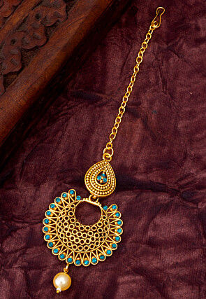 Blue Maang Tikka Indian Jewelry Buy Designer Jewelry Set for Women Online Utsav Fashion