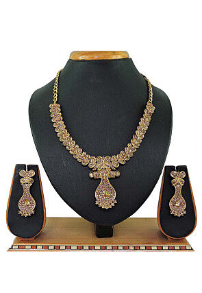 Stone Studded Necklace Set