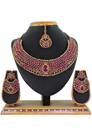 Pink jewellery set deals
