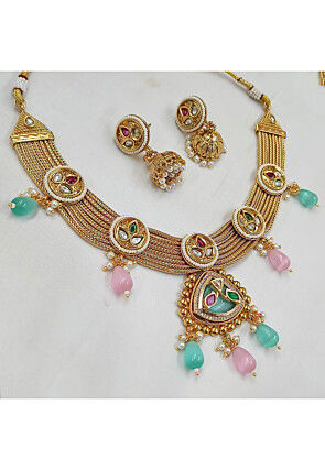 Stone Studded Necklace Set