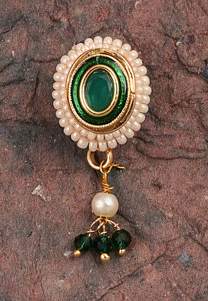 Designer Gold Plated NoseRing/Nath With Pearl Chain For Women And Girl –  Priyaasi