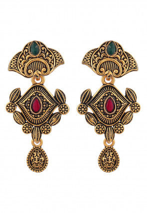 Stone Studded Oxidised Necklace Set