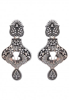 Stone Studded Oxidised Necklace Set