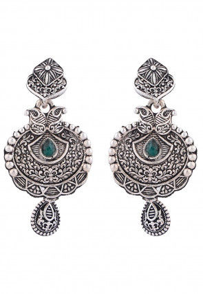 Stone Studded Oxidised Necklace Set