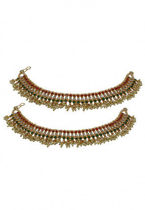 Stone Studded Pair of Anklet