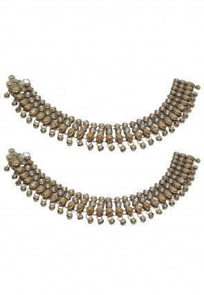 Stone Studded Pair of Anklets