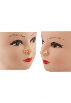 Stone Studded Pair of Nose Pin