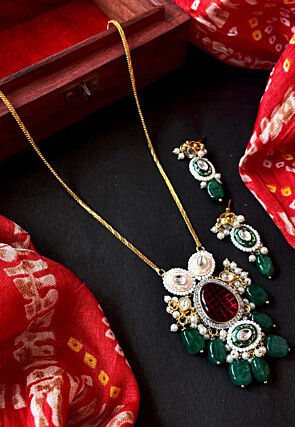 Stone Studded Pendants Set