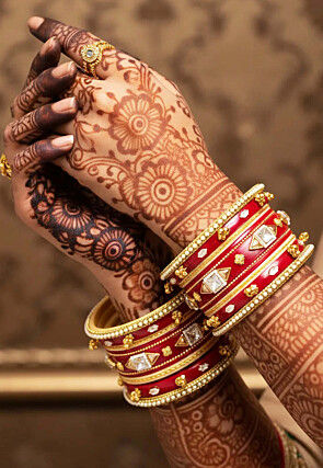 Stone Studded Rajasthani Choora Set