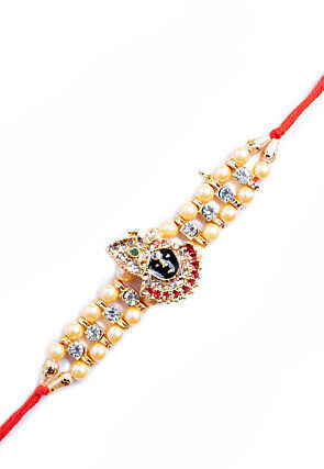 Stone Studded Rakhi Set