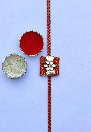 Stone Studded Rakhi Set