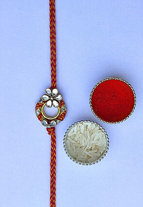 Stone Studded Rakhi Set