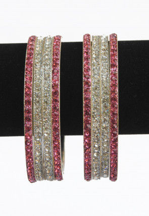 Stone Studded Set of Lac Bangles