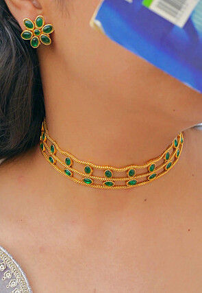 Stone Studed Necklace Set