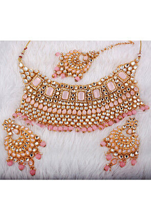 Stones Studded Choker Necklace Set