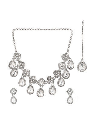 Stones Studded Choker Necklace Set