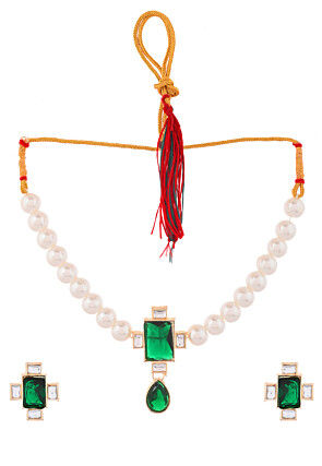 Stones Studded Choker Necklace Set