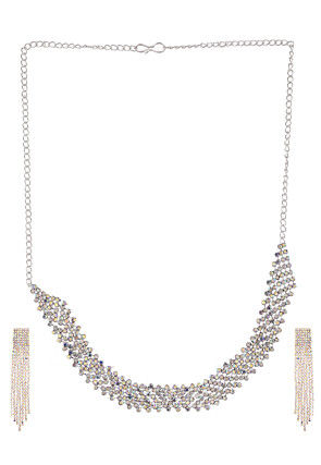 Stones Studded Choker Necklace Set