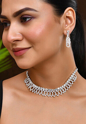 Stones Studded Choker Necklace Set