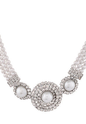 Stones Studded Choker Necklace Set