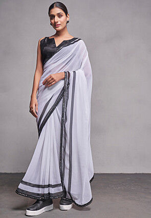 Grey - Plain Sarees - Sarees: Buy Latest Indian Sarees Collection